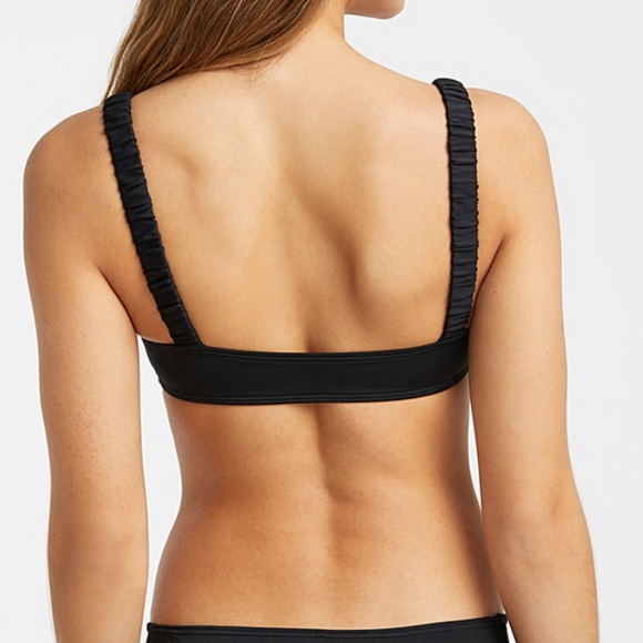 Black minimalist swimsuit bikini top bralette NWT - Picture 8 of 8